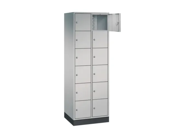 lockerkast,HxBxD 1950x620x500mm,2x6vakken,cil.-slot,sokkel