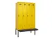 armoire vestiaire avec banc noir et blanc,HxlxP 2120x1200x815mm