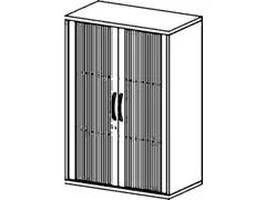 jaloeziedeurkast HxBxD 1150x800x430mm 2xhoutenvloer romp onyxgrijs