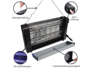 Insectenverdelger 360° - Binnen Gebruik - 2x10W - 6