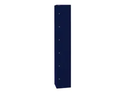 lockerkast,HxBxD 1802x305x305mm,6vakken,cil.-slot,romp oxfordblauw