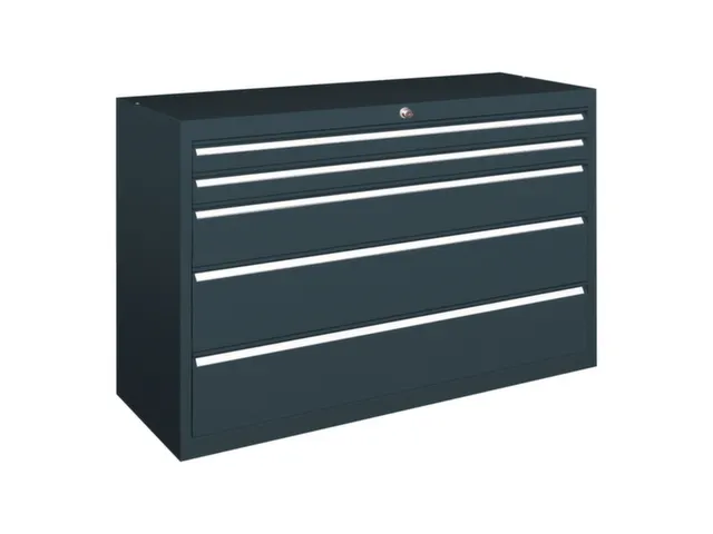 ladekast 800x1023x600mm 6laden cilinderslot RAL7035 front RAL5010