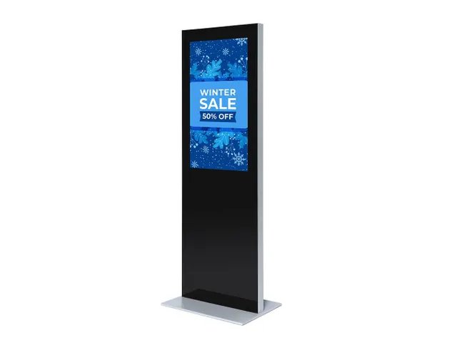 Digitale Display Totem Slim Zwart/Zilver 43 inch Samsung scherm Touch