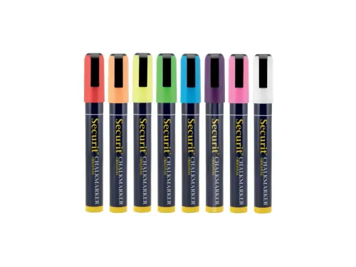 Krijtstift Securit Sma-510 Schuin Assorti 2-6mm Blister à 8st