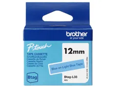 Brother BTAG-L33 labelprinter tape Blauw op lichtblauw