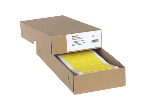 Etiket Herma 8181 88.9x35.7mm 1-baans Geel 2000 stuks