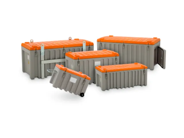 Opbergbox 150L H X B X D 530X 800X 600Mm Met 2Wielen Geel