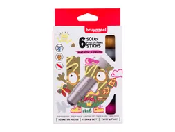 Verfstift Bruynzeel Kids assorti metallic 6 stuks