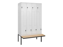 Z-garderobekast,HxBxD 2120x1200x815mm,8vak,vak B 300mm,draaigrendel