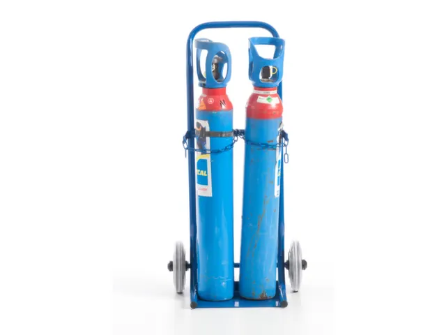 diable pour bouteilles,force 100kg,2x10l bouteille,a. chaîne,RAL5010