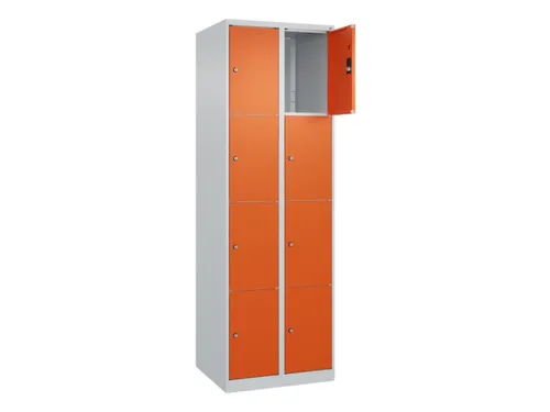 lockerkast,HxBxD 1850x600x500mm,2x4vakken,vak B 300mm,cil.-slot