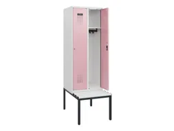 locker met bank,HxBxD 1950x600x815mm,2vak,vak B 300mm,cilinderslot