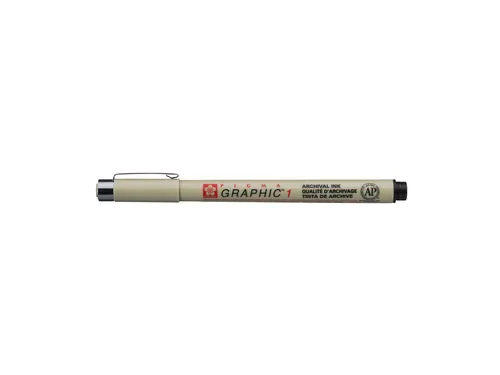 Fineliner Sakura Pigma Graphic 1 1.0mm zwart