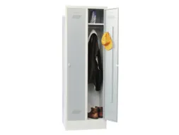 locker,RAL 7035,HxBxD 1850x600x500mm,2vak,vak B 300mm,draaigrendel