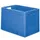 Euronorm Stapelkrat 420x600x400mm 80l Wanden/Bodem Gesloten Blauw