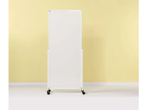 Dubbelzijdig Whiteboard 180x75cm Mobiel Emaille wit profiel