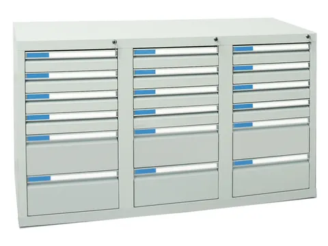 ladekast HxBxD 900x1500x500mm 18laden vergrendeling RAL7035