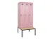 locker met bank,voor scheiding van kleding,HxBxD 2120x900x815mm,3vak