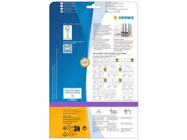 Herma 10160 Rugetiket breed 192x59mm Verwijderbaar Wit 100 stuks