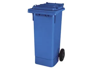 Vuilcontainer PE 80 liter HxBxD 930x448x530mm met wielen blauw - 1