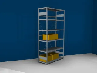 gaasachterwand,v. schroefstelling - basisveld,HxB 2500x1000mm,verzinkt - 3