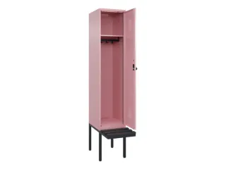 locker met bank,HxBxD 2120x400x815mm,1vak,vak B 400mm,draaigrendel - 1