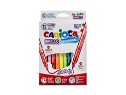 Viltstift Carioca Birello dubbelpunters assorti set à 12 stuks