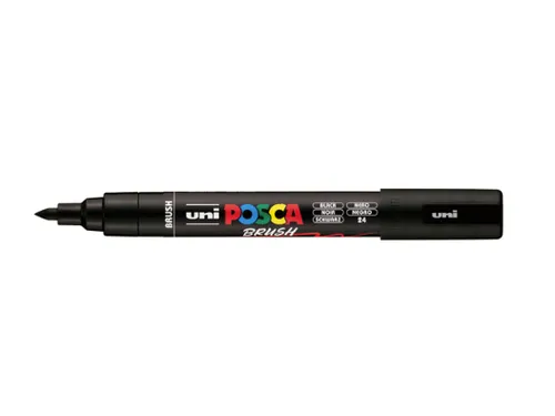 Paintmarker Uni POSCA PC-5BR brushpunt M zwart
