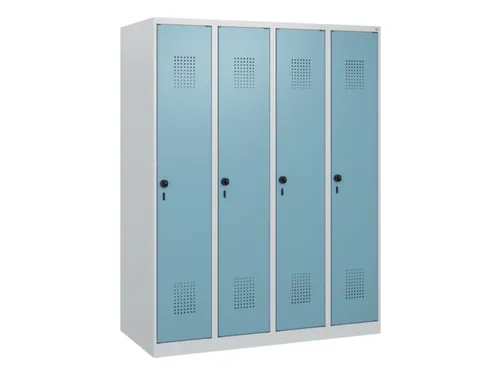 schoollocker,HxBxD 1530x1200x500mm,4vak,vak B 300mm,draaigrendel