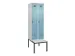 locker met bank,voor scheiding van kleding,HxBxD 2120x600x815mm,2vak