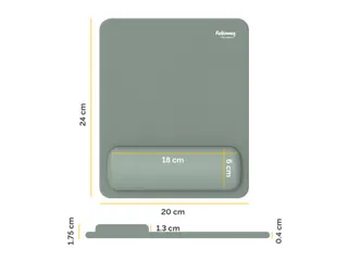 Muismat met polssteun Fellowes Breyta saliegroen 20x24cm - 9