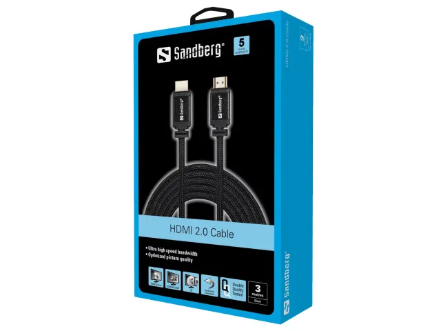 HDMI 2.0 19M-19M Kabel 3 Meter Zwart