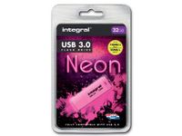 Integral Neon Usb-Stick 3.0, 32Gb, Roze