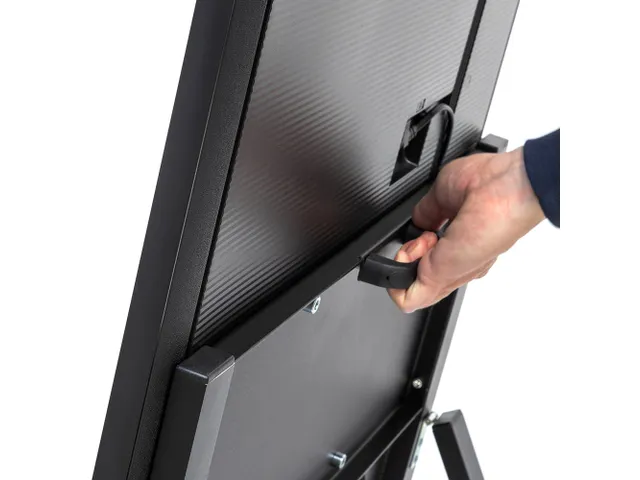 Chevalet numérique en A avec écran Samsung 55 inch aluminium noir