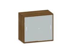 Schuifdeurkast 720x800x430mm Decor Romp Noten Decor Front Lichtgrijs