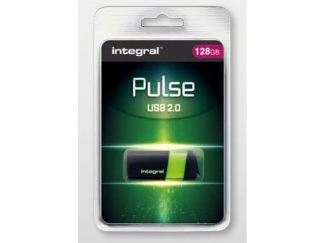 Pulse USB-stick 2.0 128GB, zwart/geel