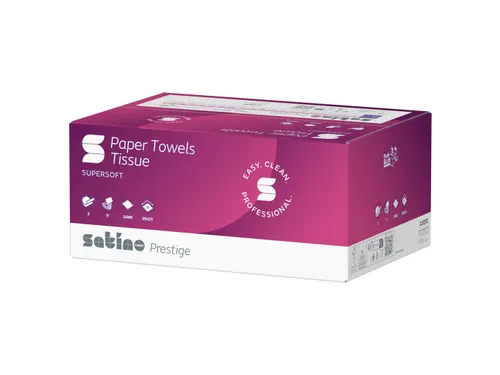 Handdoek Satino 276640 Z-vouw 2-laags 25x23cm 3000 Stuks