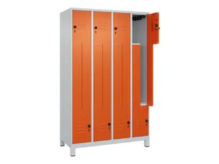 Z-garderobekast,HxBxD 1950x1200x500mm,vak B 150/300mm,draaigrendel - 2
