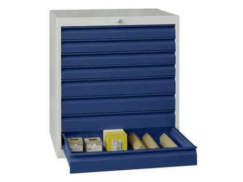 ladekast HxBxD 800x715x600mm 8laden slot RAL7035 front RAL5010
