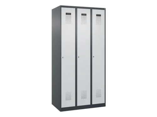 locker,HxBxD 1850x900x500mm,3vak,vak B 300mm,cil.-slot,staand op vloer