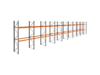 palletstelling,basis+9xaanbouw,HxBxD 3360x19350x1100mm,vakl. 3000kg - 1