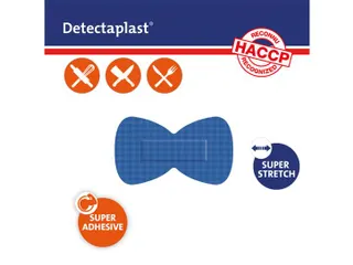 Detectaplast 8245 vlinder textielpleister elastisch blauw 50 stuks - 3