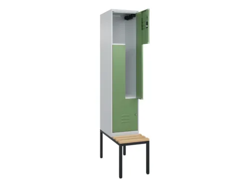 Z-garderobekast,HxBxD 2120x400x815mm,2vak,vak B 400mm,cil.-slot