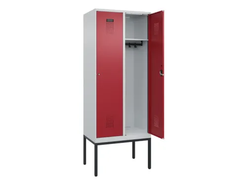 locker,HxBxD 2120x800x500mm,2vak,vak B 400mm,cil.-slot,voetonderstel