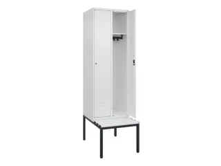 locker met bank,HxBxD 2120x600x815mm,2vak,vak B 300mm,cil.-slot - 2