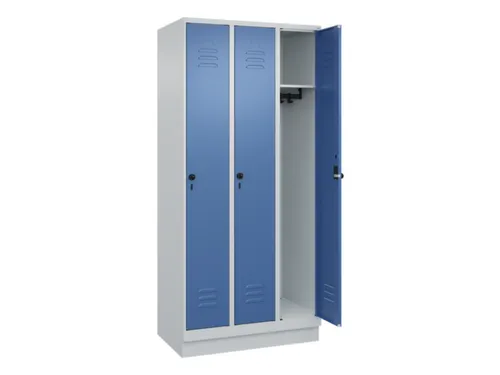 locker,HxBxD 1950x900x500mm,3vak,vak B 300mm,draaigrendel,sokkel
