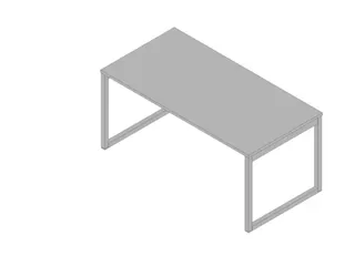 bureau,HxBxD 730x1600x800mm,blad grijs,sledeframe aluminium - 1