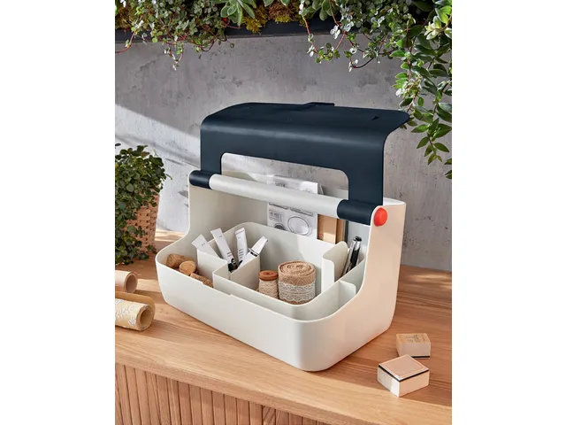 Opbergbox Leitz Cosy draagbaar kunststof grijs 214x196x367mm