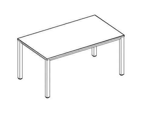 vergadertafel,HxBxD 740x1400x700mm,rechthoekig,Bl-wit