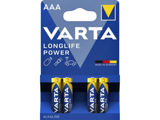 Batterij Varta Longlife Power 4x AAA Alkaline 1.5V